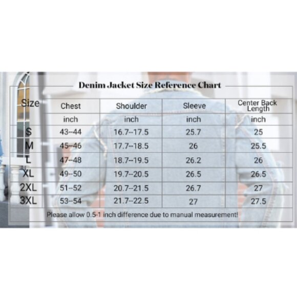 Men's Denim Jacket, Stretch Slim Fit Jean Jacket, Black - Picture 8 of 8